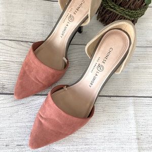 CHINESE LAUNDRY Suede Two Toned Heels